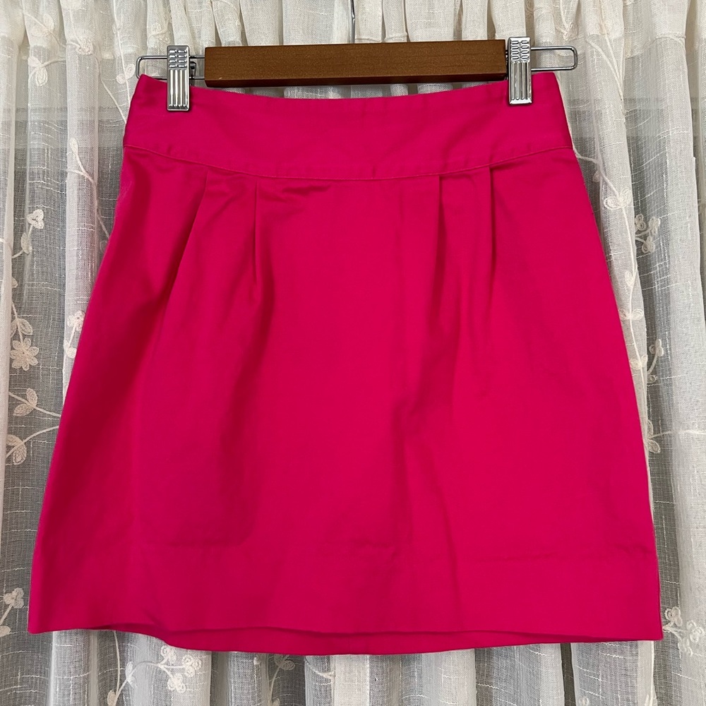 Hot pink mini skirt